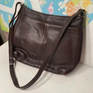 Coach Medium Leather Dark Brown Bag